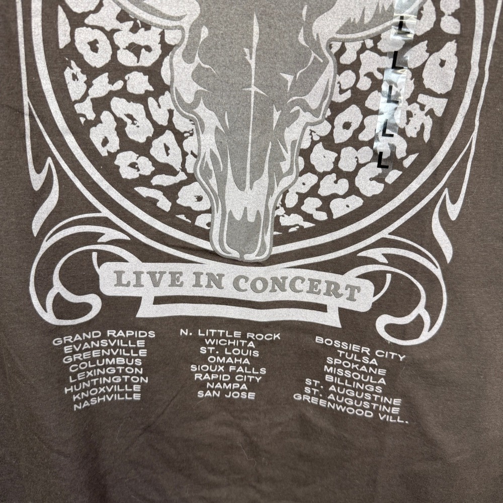 Kane Brown Concert Mens Large brown T-Shirt - Picture 3 of 7